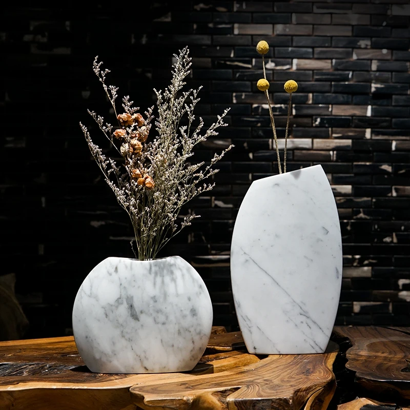 

Нордическая мебель для дома, простое украшение из натурального мрамора с цветами, украшения для входа в гостиную, легкие роскошные мягкие у...