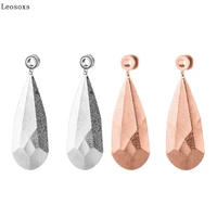 leosoxs 2 pcs jewelry new hot sale drop shaped retro ear spreading yarn gold foil pendant ear pin