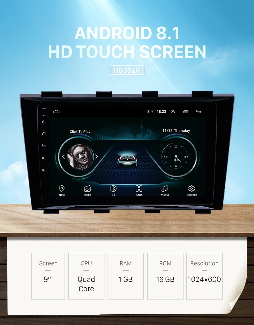 Seicane автомобиля радио gps-навигатор 9 дюймов Android 8,1 для Geely Emgrand EC8 2009-2011 2012 2013 с поддержкой Bluetooth Carplay