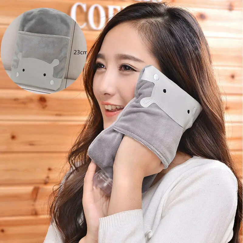 1 шт. зимняя теплая ПВХ сумка для горячей воды грелка рук мультяшная бутылка