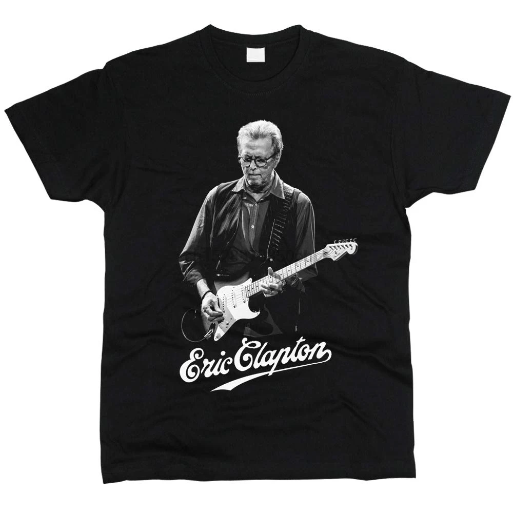 Мужская футболка Eric Clapton Повседневная с круглым вырезом и коротким рукавом