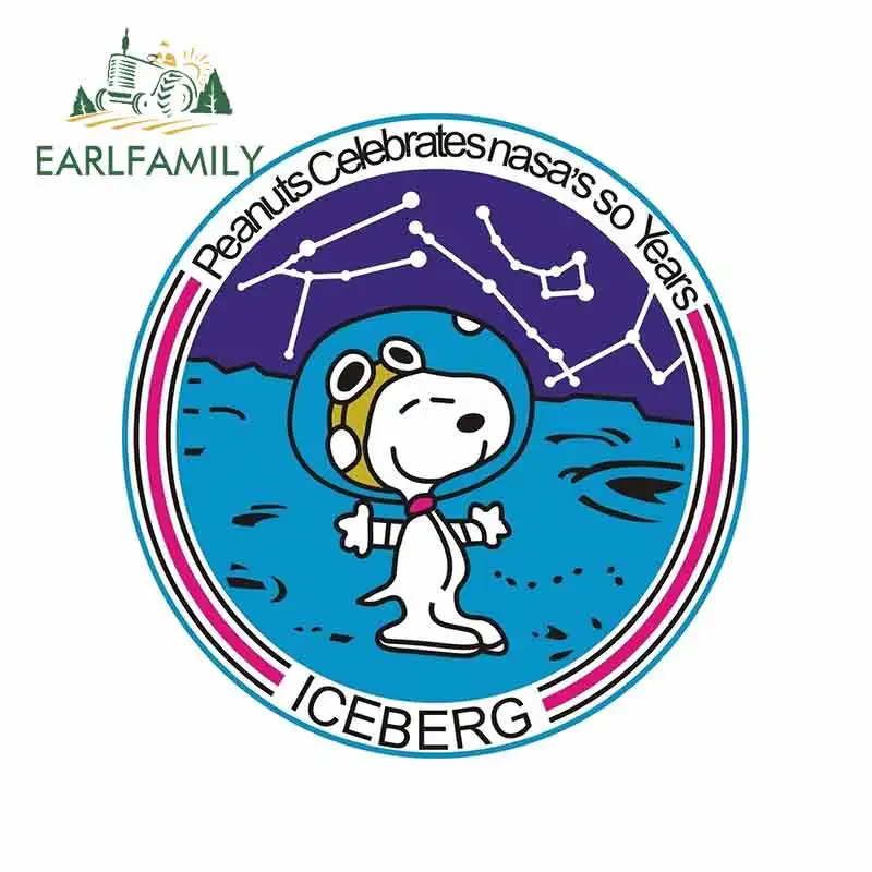 EARLFAMILY 13 см х 12 6 для Snoopy празднует смешные наклейки автомобиля DIY