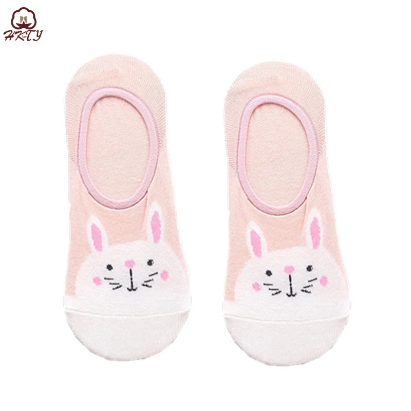 5 пар/партия милые женские носки-башмачки с рисунком кота короткие невидимые