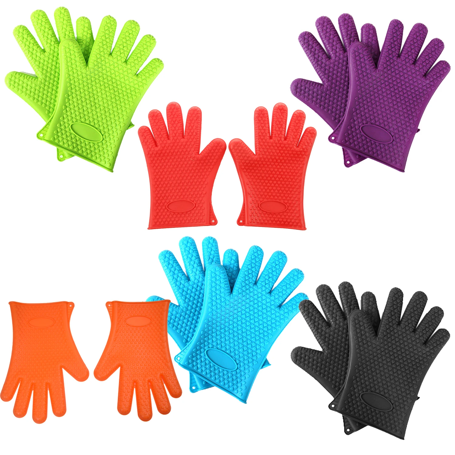 Одна пара кухонных перчаток для духовки термостойкий силиконовый держатель