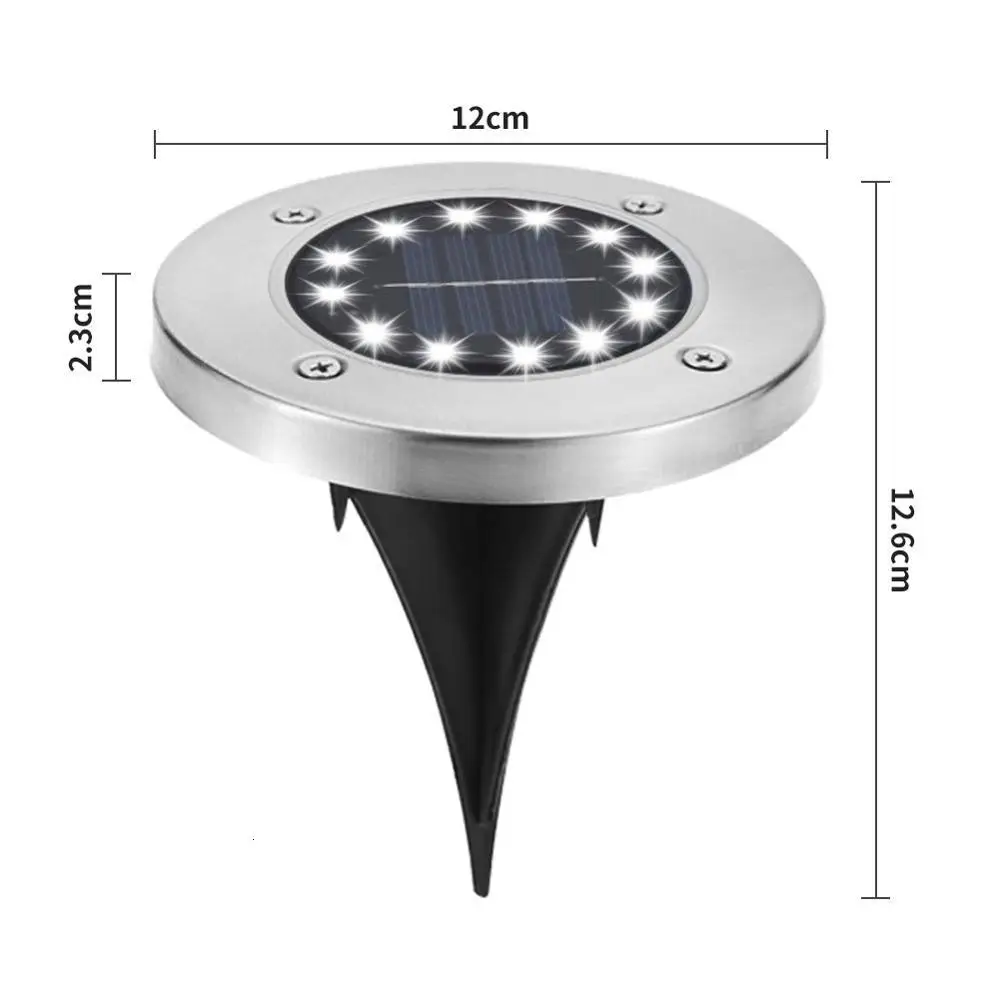 1 шт./4 шт. 12 светодиодов напольный светильник на солнечной энергии