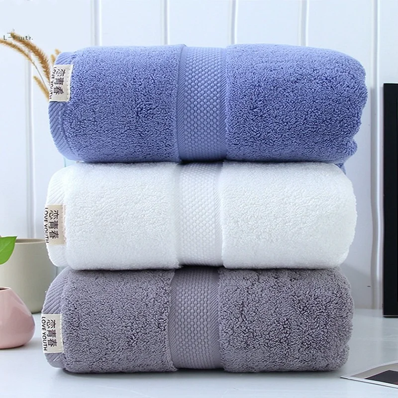 

450 Grams of Cotton Household Bath Towels Hotel White Bath Towels Bathing Homestay Cotton Men's and Women's Bath Towels