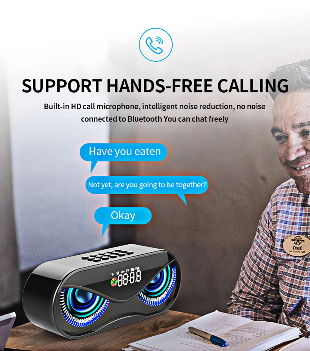 Bluetooth-Колонка M6 Беспроводная со светодиодной подсветкой и FM-радио | Электроника