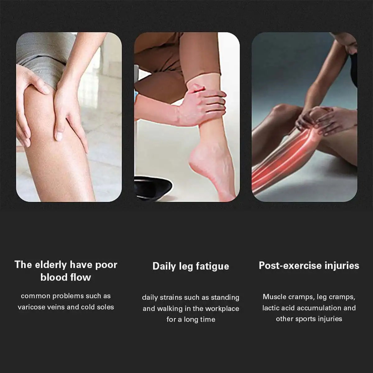 

3000mah Foot Massage Mach Wireless Leg Air Compression Massager Portable Hot Compress Calf Acupressure Pain Relaxation Ergonomic