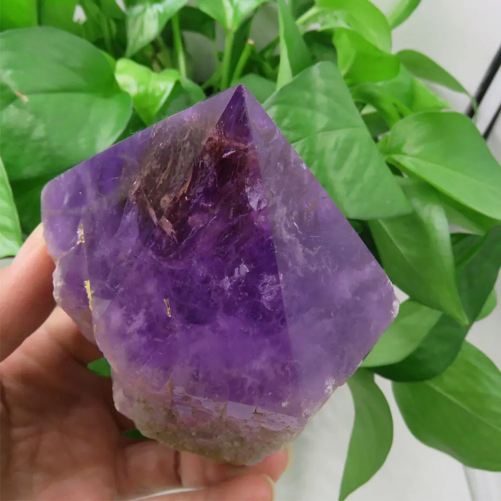 Натуральный Бразильский аметистовый кварцевый камень 557 г Аметрин одноконечная