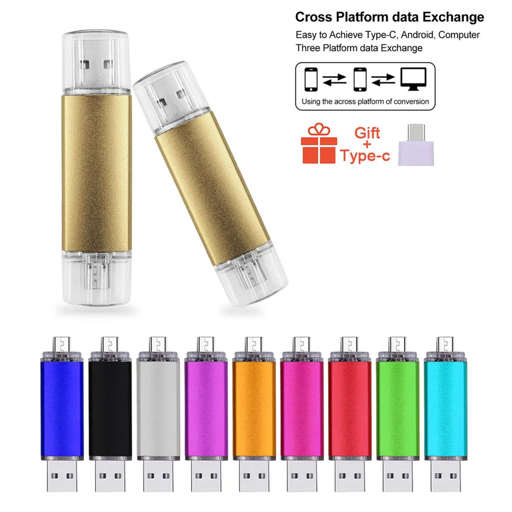 

USB 2.0 Pen Drive 4gb 8gb 16gb USB Flash Drive OTG Metal Pendrive 32gb 64gb Memory Stick Cle USB Flashdrive for Phone/pc Gifts