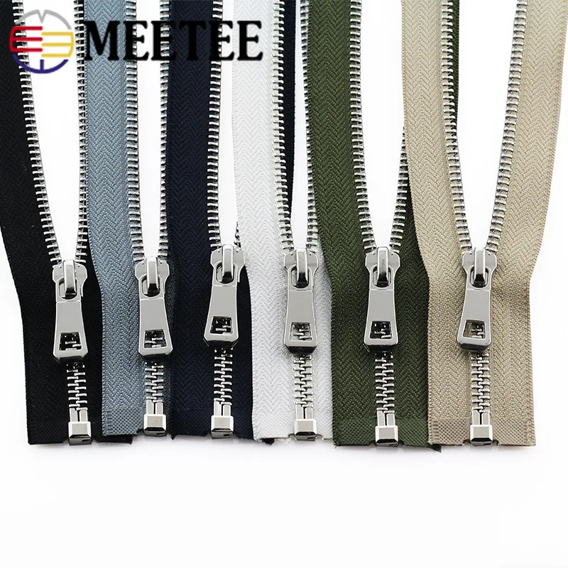 Meetee 2 шт. 35-85 см 5# металлическая молния открывающаяся Автоматическая застежка-молния DIY Швейные сумки карман пальто вниз жетон аксессуары для одежды BD249
