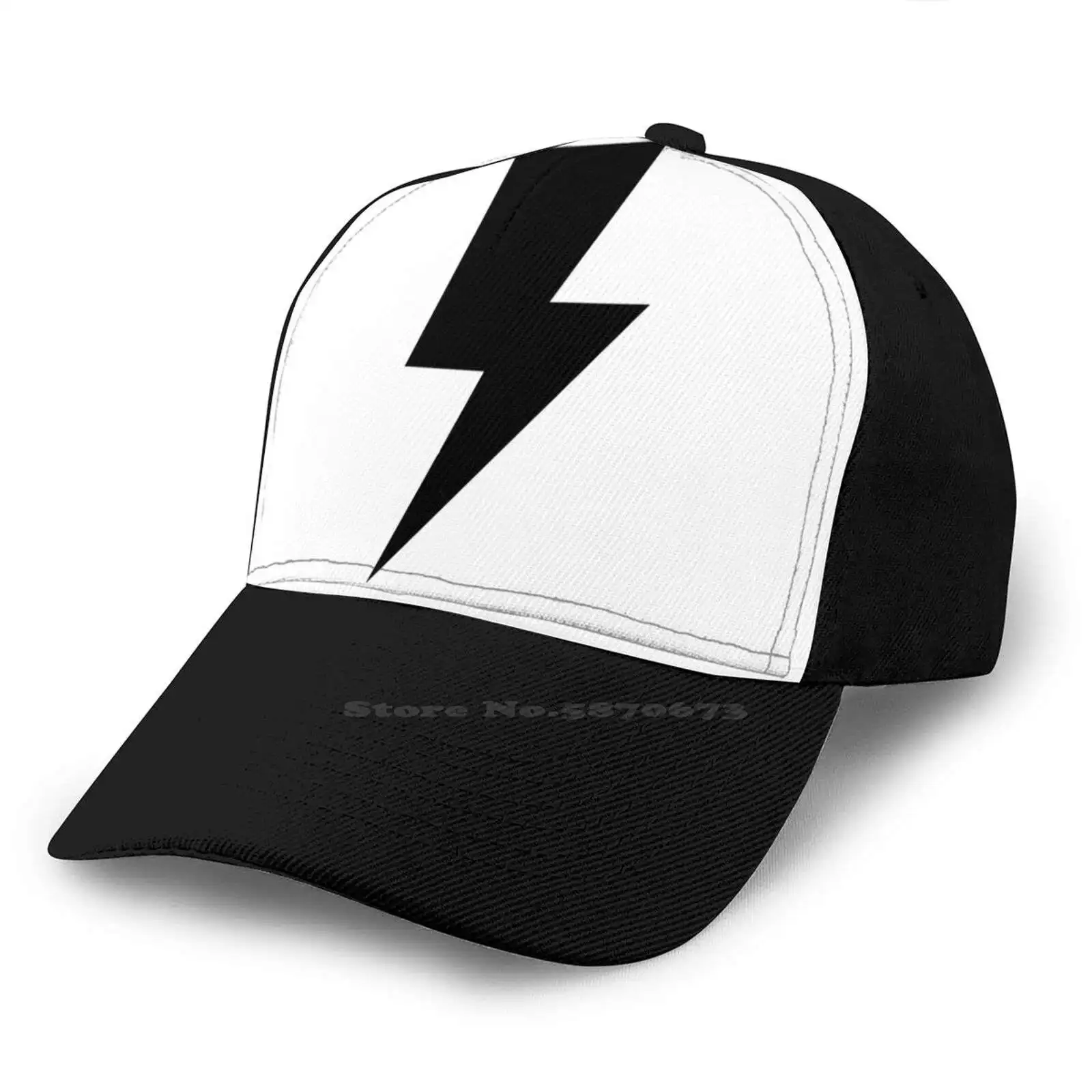 Молния болт (черный) рыболовный тракер Спортивная изогнутая сетчатая шляпа
