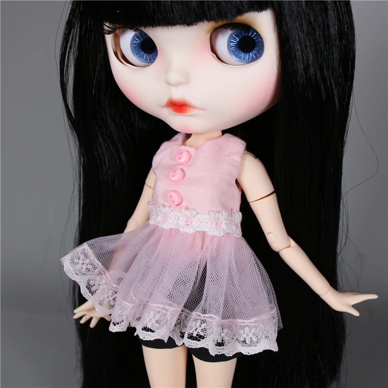 ICY DBS Blyth doll licca боди летняя одежда розовое платье с кружевные шорты Костюм Аниме