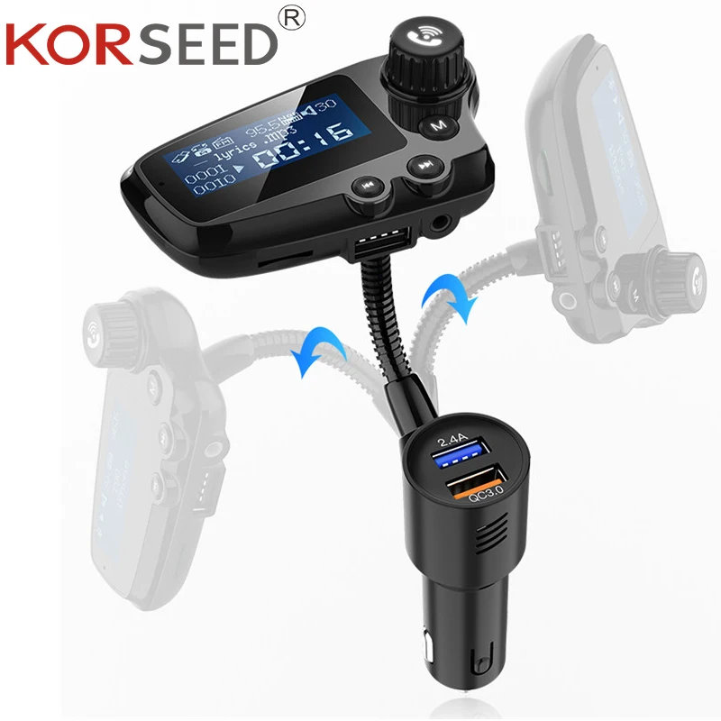 FM трансмиттер Bluetooth 5 0 автомобильные аксессуары музыкальный MP3 плеер AUX аудио QC3.0