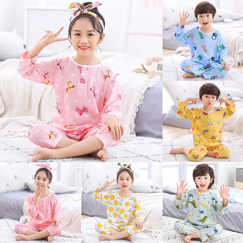 

2 шт./комплект, детские пижамы для мальчиков и девочек