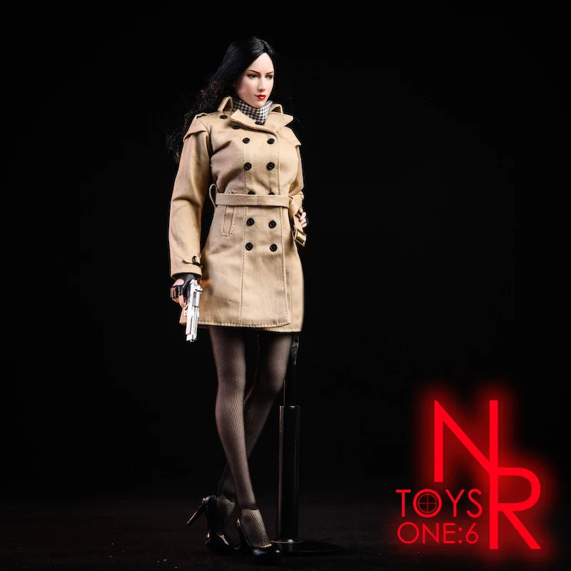 NR19 1/6 Scale Female Clothes Ada Wong Trench Coat &amp Shoes Stockings Pistol Model For 12 inches figure Doll | Игрушки и хобби