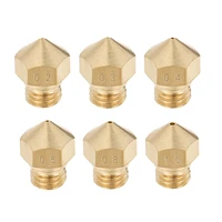 uxcell 3d printer nozzle head for mk10 1 75mm extruder print brass 0 2 1mm 12pcs
