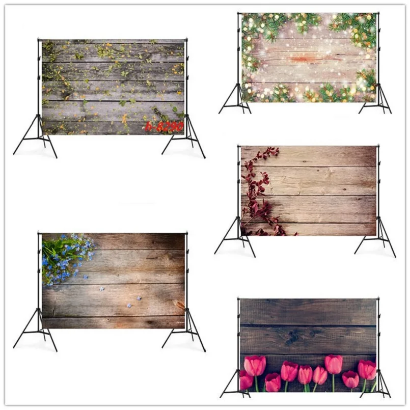 Реквизит для фотосъемки Nitree Виниловый фон ретро деревянный пол текстура