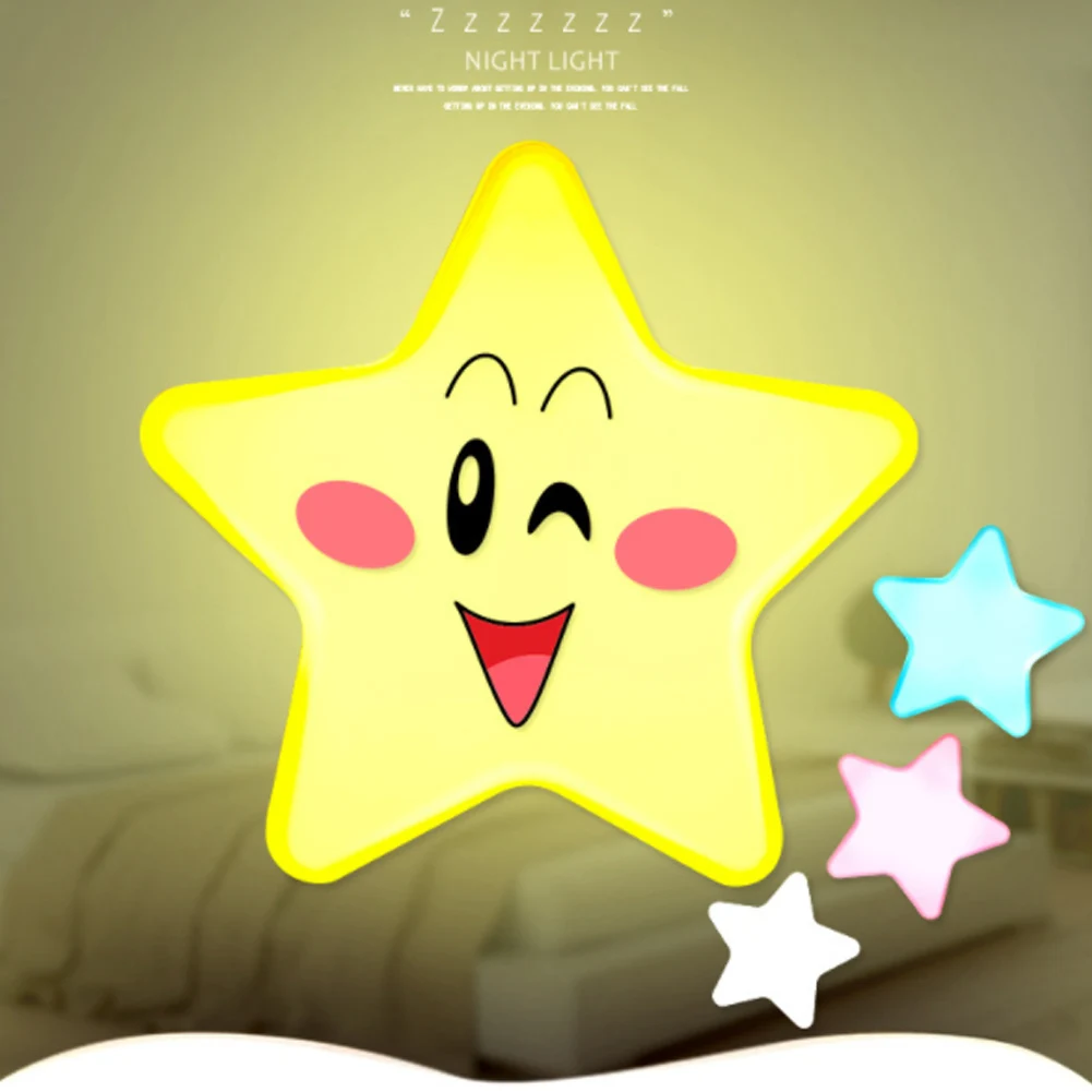 

Star Night Lamp LED Plug-in Nightlight with Light Sensor Decor for Bedroom Bathroom Kitchen Hallway Stairs Nursery Room
