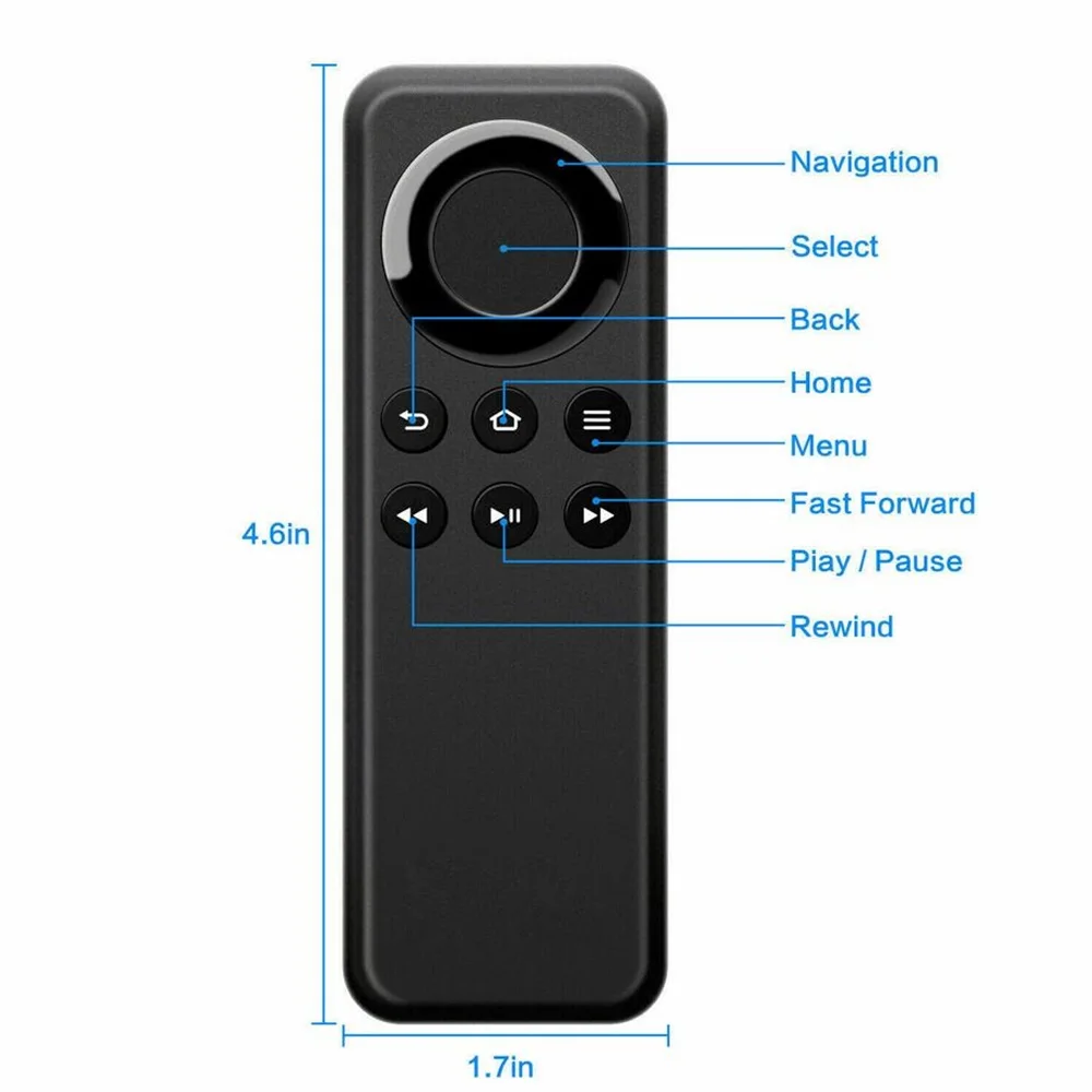 Сменный пульт дистанционного управления Bluetooth совместимый с Amazon 2nd-gen Fire TV 3rd Gen Stick