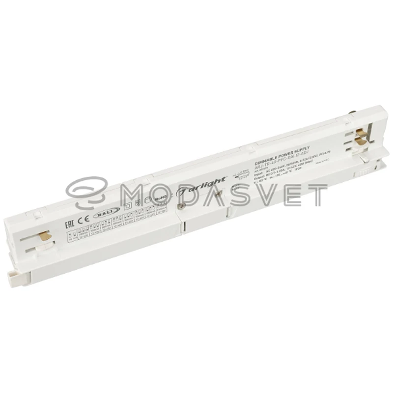 Блок питания для трековых систем ARJ-TR-40-PFC-DALI2-ADJ (40W, 700-1050mA) ( IP20 Пластик, 5 лет)