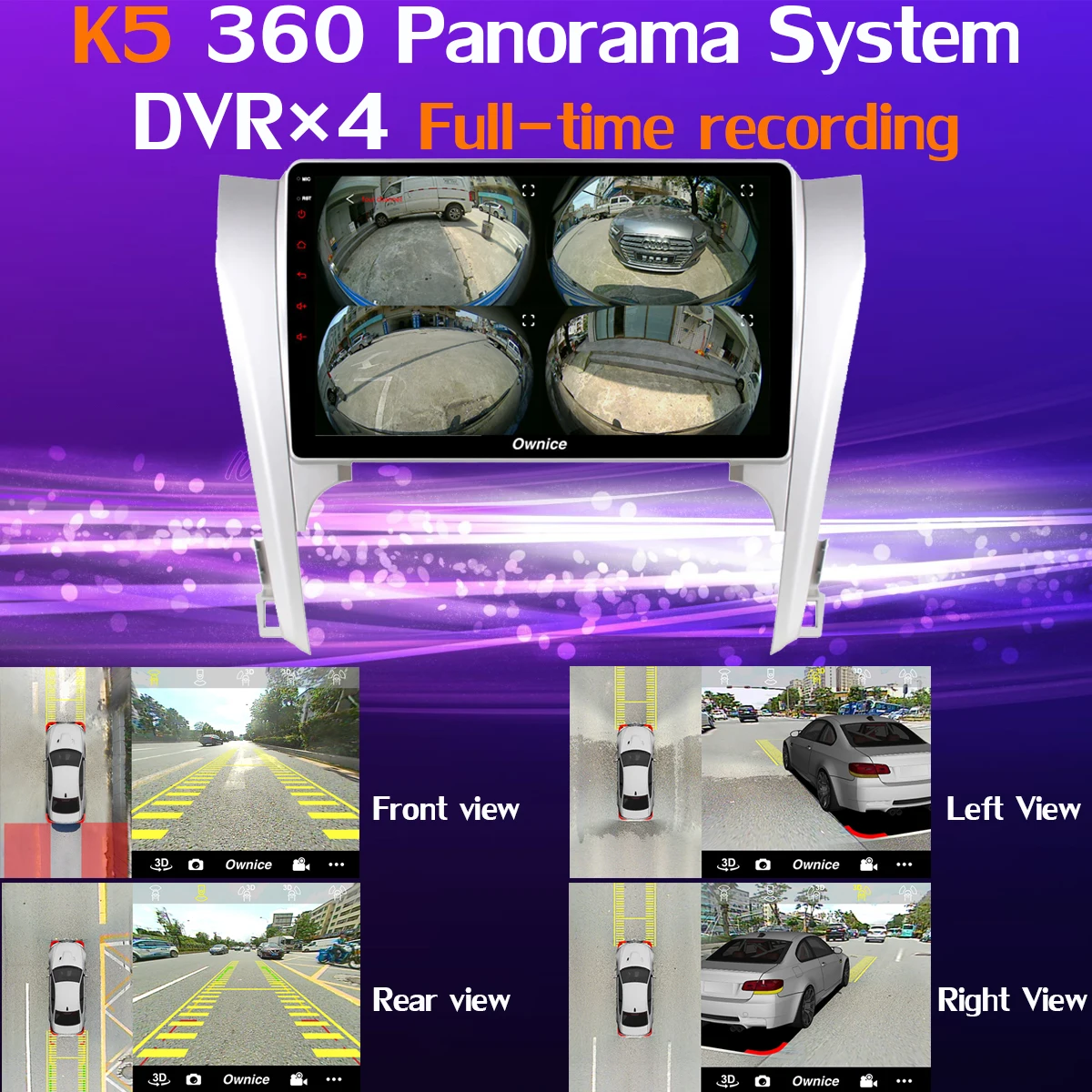 360 ° 4 × камера 4G LTE Android 9 0 8 ядер + 64G GPS радио CarPlay SPDIF DSP автомобильный мультимедийный