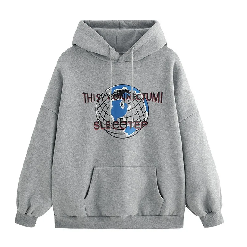 

Sweatshirt for Women Printed Hooded Jacket 2021 Harajuku Hoodie Loose Hip-Hop Top Coat Women Clothing Bluza Damska Sweat Femme