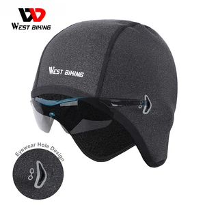Велосипедная шапка, зимняя, мужская, женская, Спортивная, ветрозащитная, флисовая, для бега, катания на лыжах, велосипедная шапка, WEST BIKING