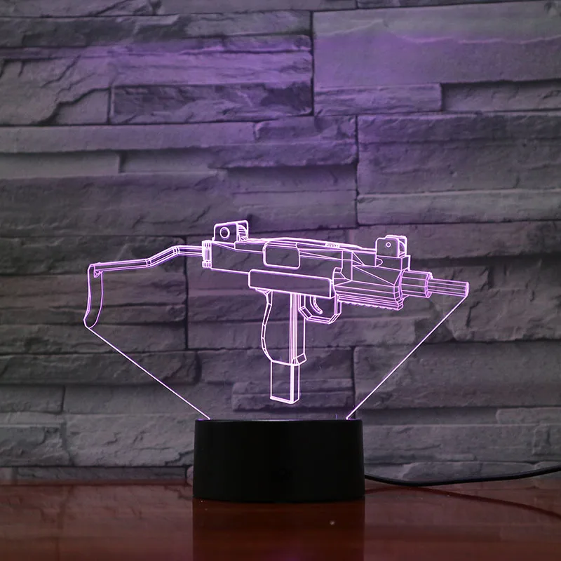 

Светодиодная настольная лампа для мальчиков, ночсветильник с иллюзией 3D и управлением через приложение, меняющий цвет, с USB