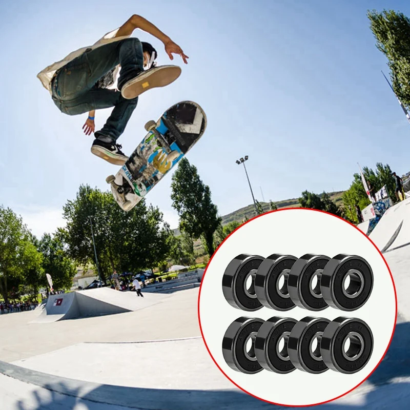 Подшипники для скейтборда NEW-8Pcs 608RS ABEC 11 стальной шарикоподшипник подходит