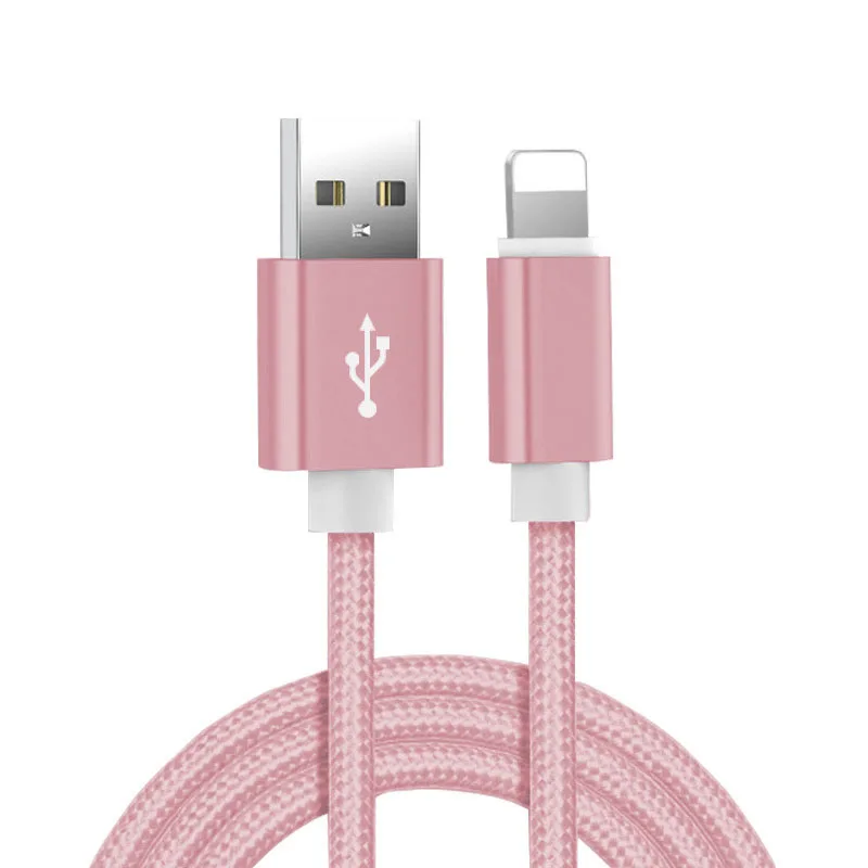 

3m 6ft Nylon Braided USB Data Charging Cable for iPhone 6 6S 7 8 Plus X XR XS 11 Pro Max 5S 5 SE iPad Air 2 Fast Charger Cables