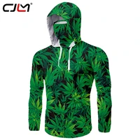 cjlm new casual fashion maple leaf weeds 3d print long sleeved oversized shirt bermuda boardshorts men wholesale clothing 5xl