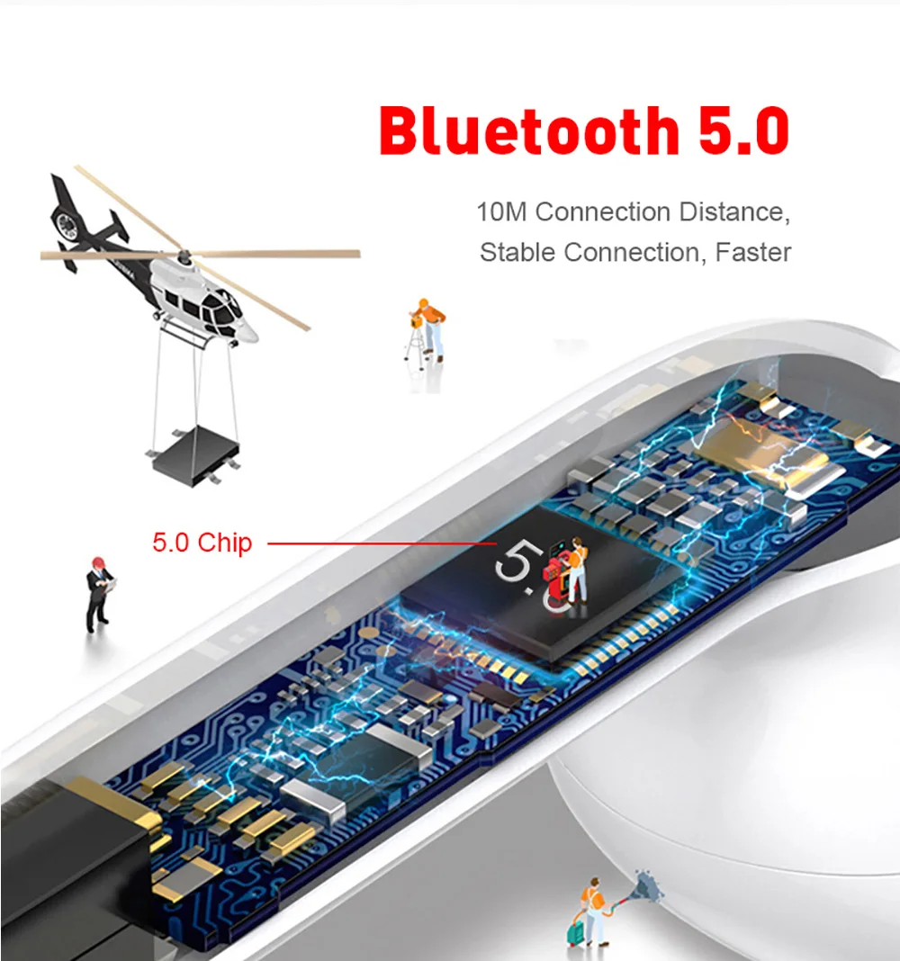 I12 tws Сенсорное Беспроводное управление Bluetooth 5,0 smart Touch 3D гарнитура сабвуфер TWS гарнитура для всех bluetooth-устройств наушники