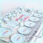 Новое одеяло хвост русалки из принцессы тема День Рождения украшения комплект детей Baby Shower вечерние одноразовые набор столовых приборов в виде русалки для девочек вечерние поставки