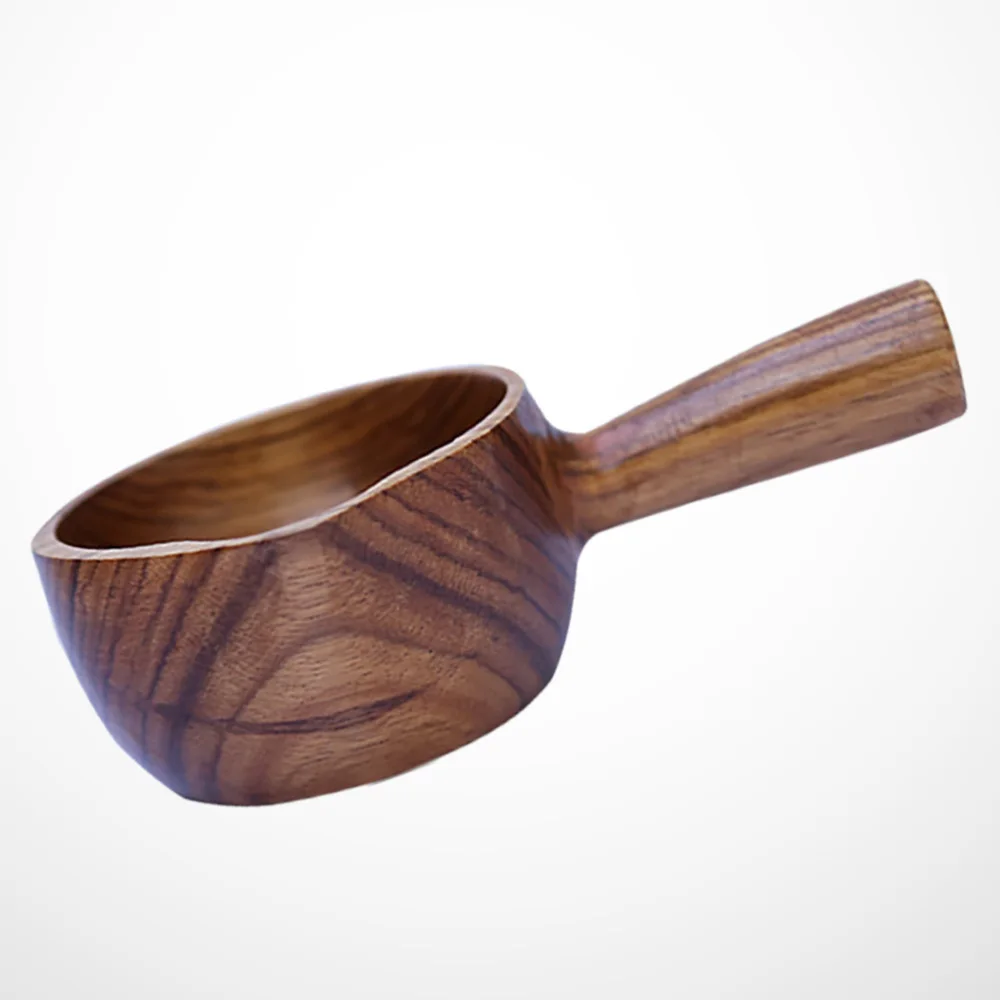 

Retro Wooden Bailer Japanese Style Water Ladle with Handle Water Spoon Tea Accessories for Home Tea House (Random Style)