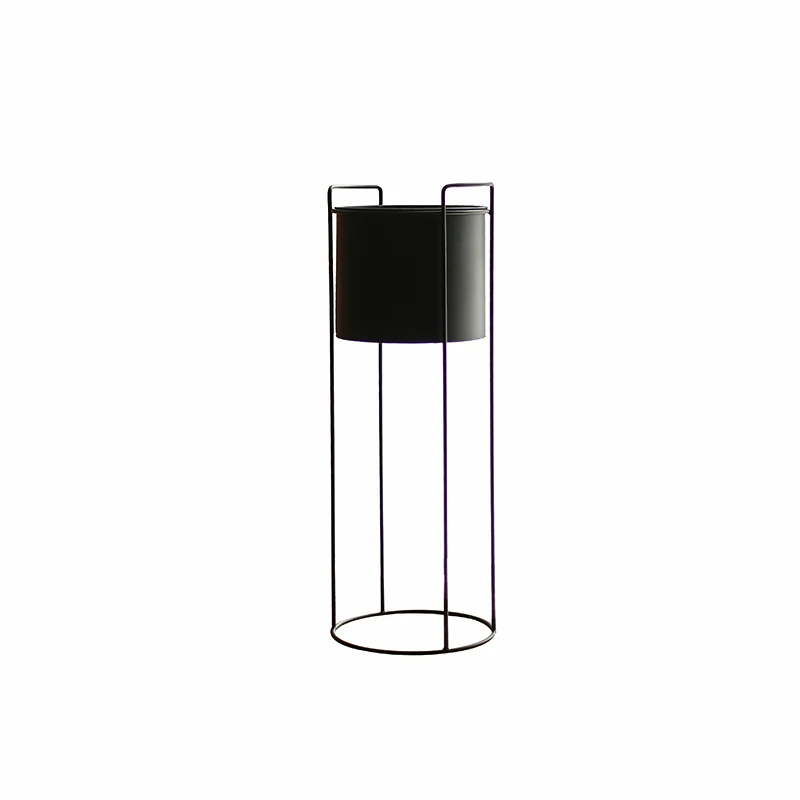 

Creative Nordic Iron Flower Stand Black Balcony Living Room Indoor Floor Plant Metal Flower Shelf