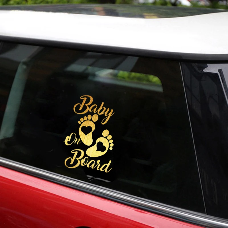 

Fashion Car Sticker Baby on Board Vinyl Personality Stickers Funny Vinyl Car Styling Decal Motorcycle Sticker on Car 13cmX18cm