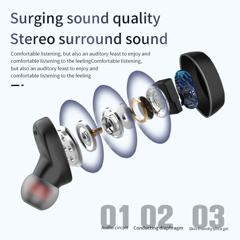LB-10 TWS беспроводные Bluetooth наушники стерео Сенсорное управление для поддержки всех