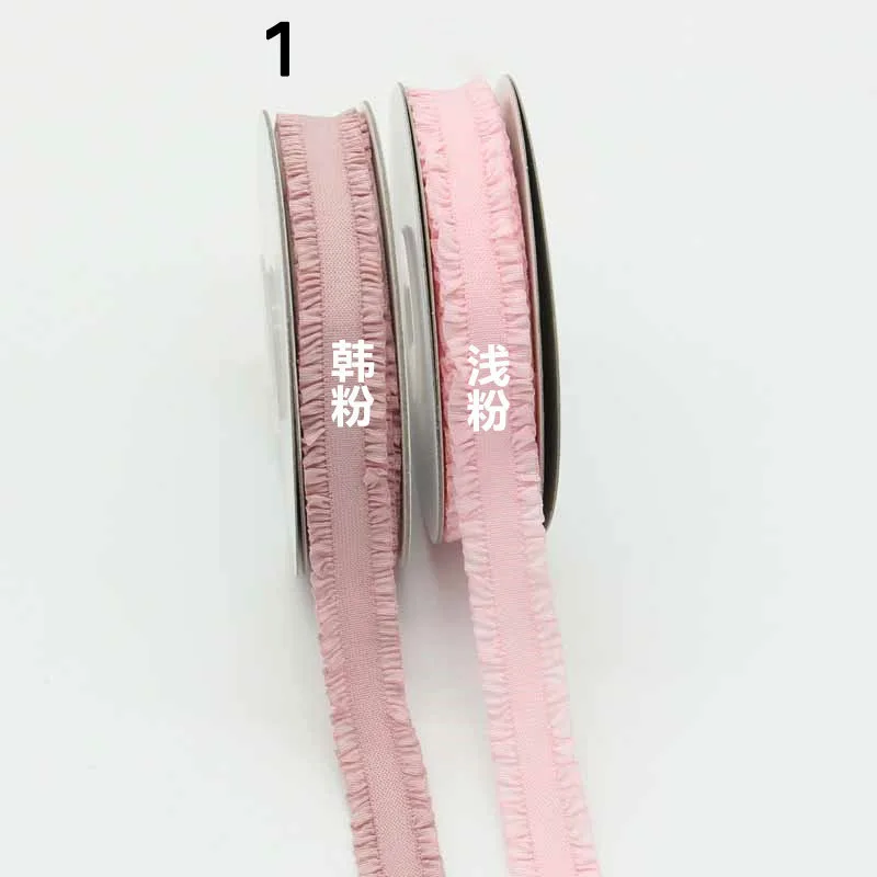 Эластичная лента скотч с двойными оборками стрейчевая отделка для детской