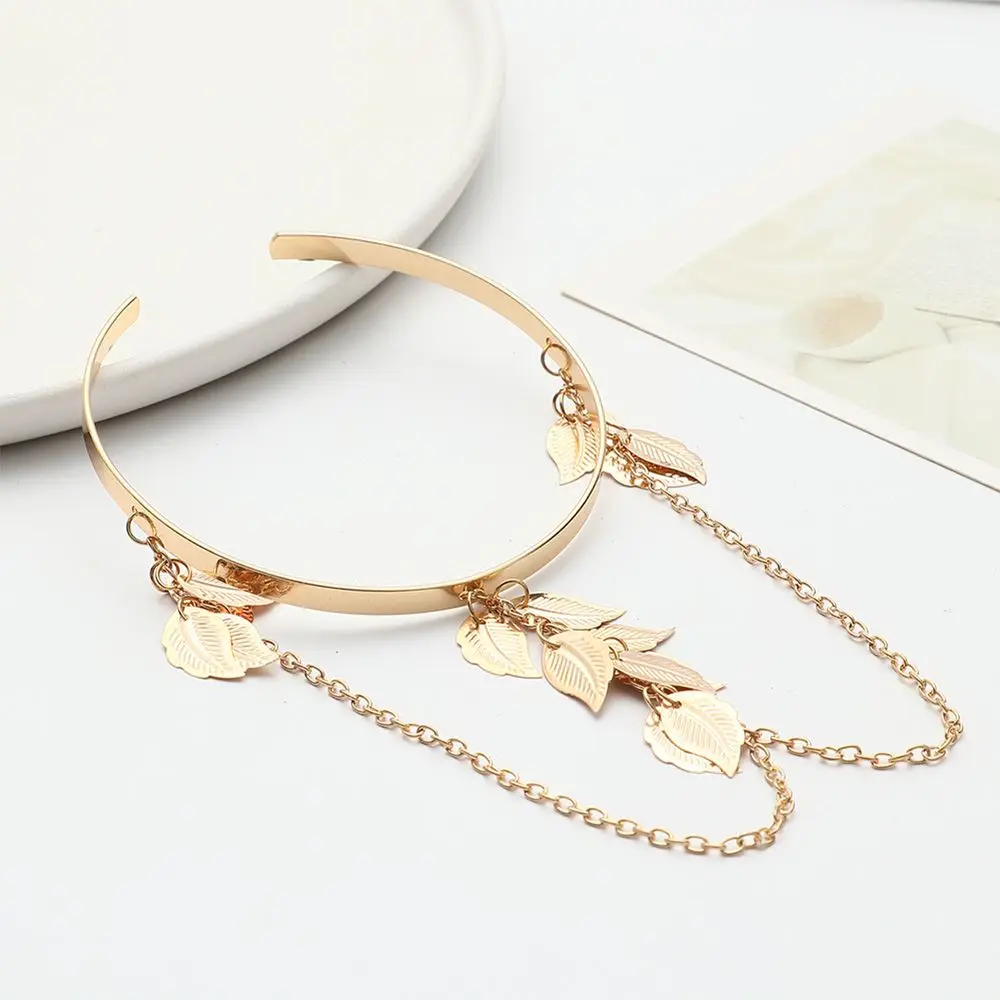 Женский браслет на руку с подвеской в виде листьев | Украшения и аксессуары