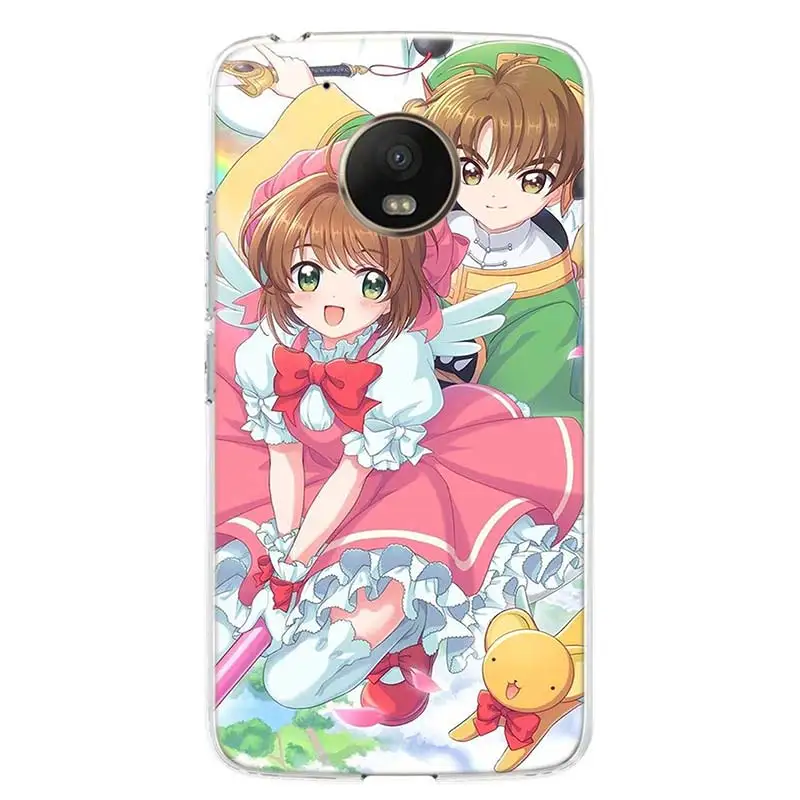 card captor sakura anime cover phone case for motorola moto g8 g7 g6 g5 g9 e6 e5 plus play power one action fusion macro eu free global shipping