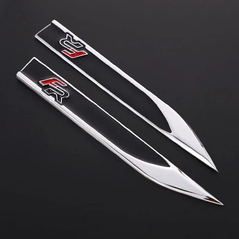 Black FR Sticker 3D металлические FR автомобильные наклейки, эмблема на задний багажник, значок, наклейки для Seat Leon Ateca Arona Ibiza Altea Cupra Formula FR, логотип для стайлинга автомобилей - Название цвета: Black FR Sticker