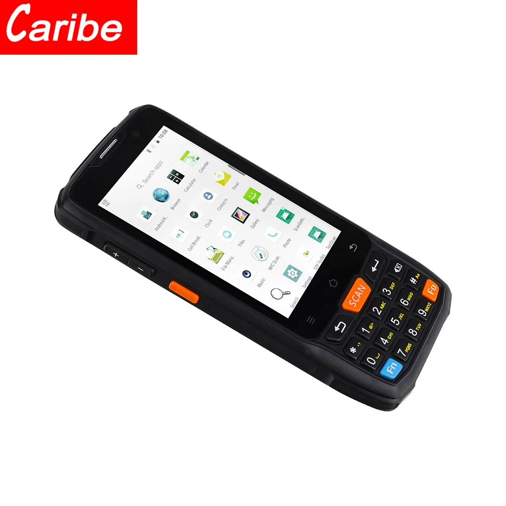 

CARIBE PDA сканер штрих-кода с Android 8,1 портативный 13,56 MHz NFC Ручной терминал 2G RAM 16GROM