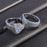 14k white gold color bizuteria anillos de diamond gemstone anillos mujer bijoux femme jewellery 2 carat pulseras de ley rings