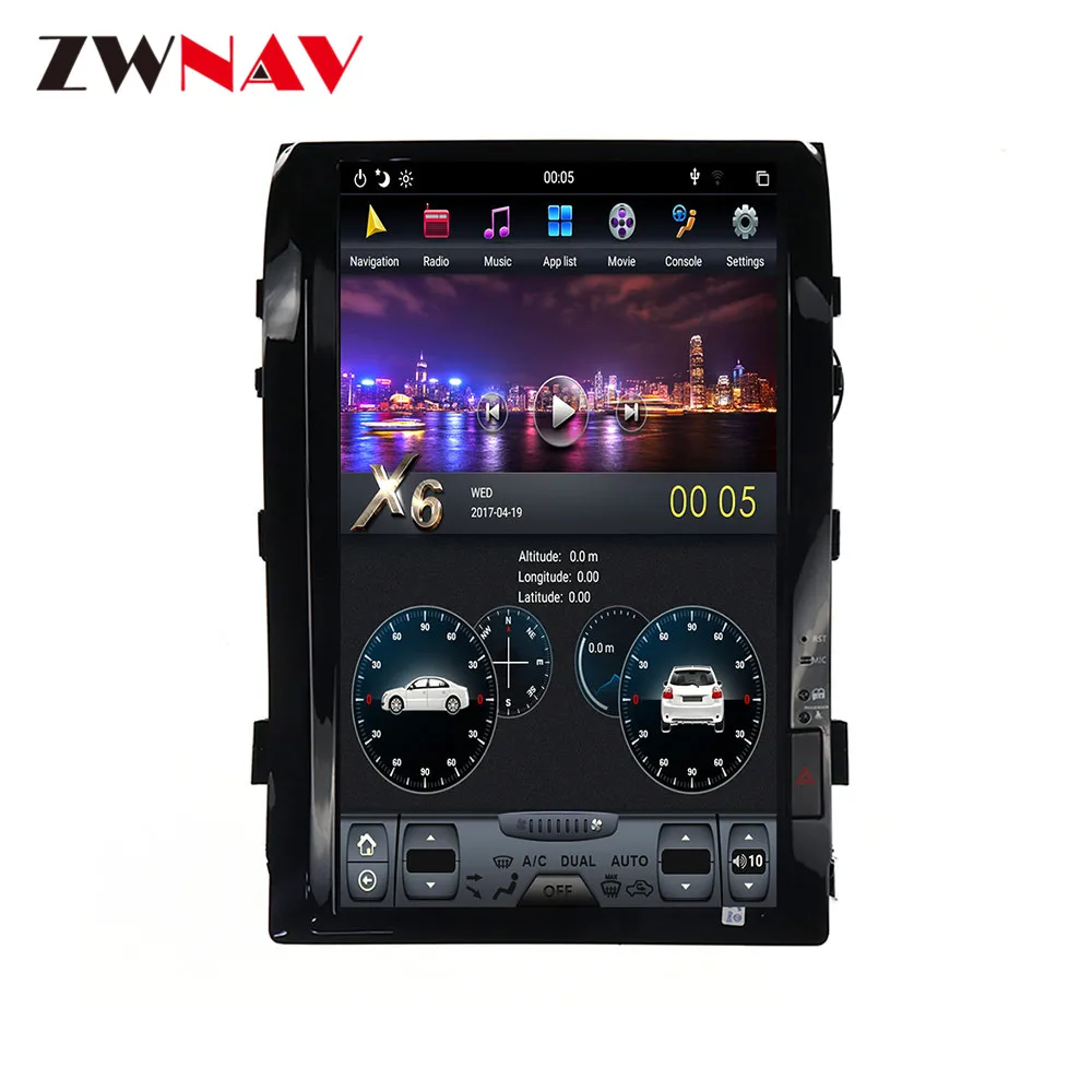 Android 9,0 16 дюймов Tesla стиль автомобиля нет dvd-плеер gps навигация для TOYOTA LAND CRUISER LC200 08-15 головное устройство мультимедийный плеер
