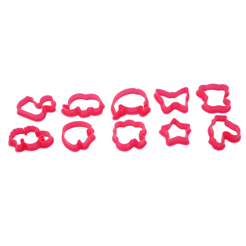 

10pcs/set Pink Animal Clay Playdough Mold Tool Toys Plasticine Mold Animal Shape Clay Mould Baby Children Toys CX883534
