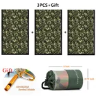 3 шт. аварийный спальный мешок-термоиспользование в качестве аварийного бирюзового мешка, спальный мешок для выживания, одеяло из майлара для кемпинга, пешего туризма