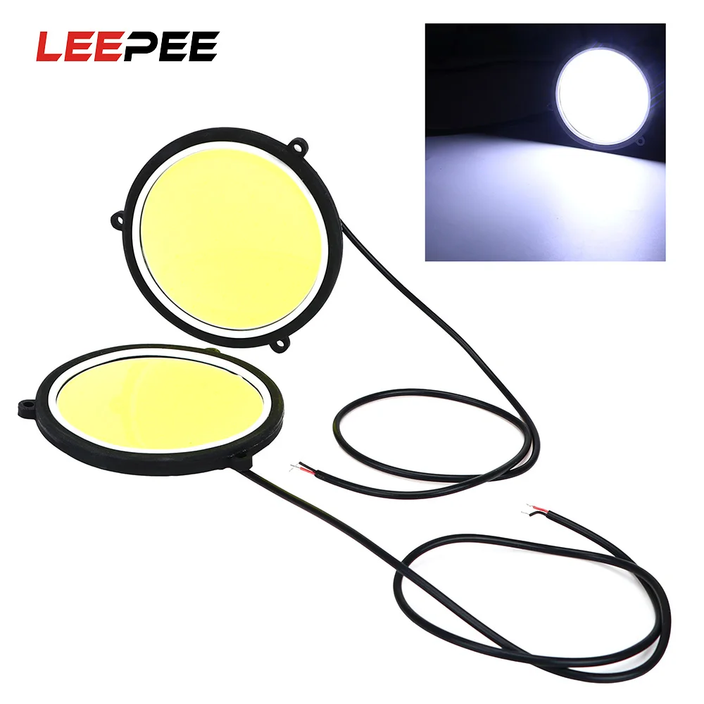 LEEPEE гибкий DRL COB светодиодный светильник s Универсальная автомобильная лампа для