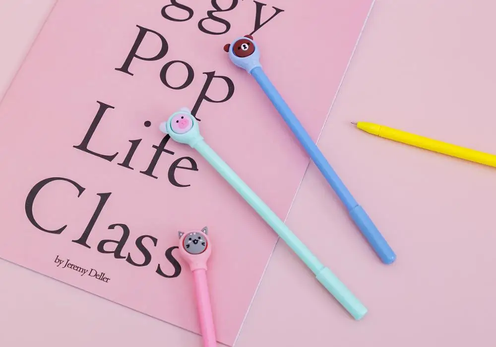 Creative Cartoon Cheap and Affordable Small Animal Student Gel Pen Black 0.5mm Stationery School Office Supplies Gift | Канцтовары для