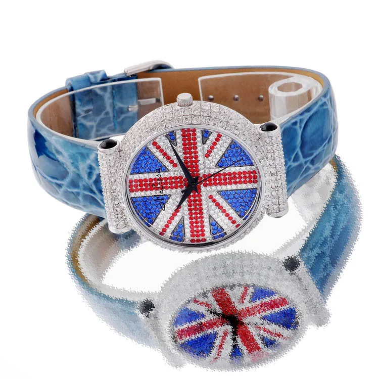 Женские наручные часы Melissa кварцевые модные браслет с флагом Великобритании